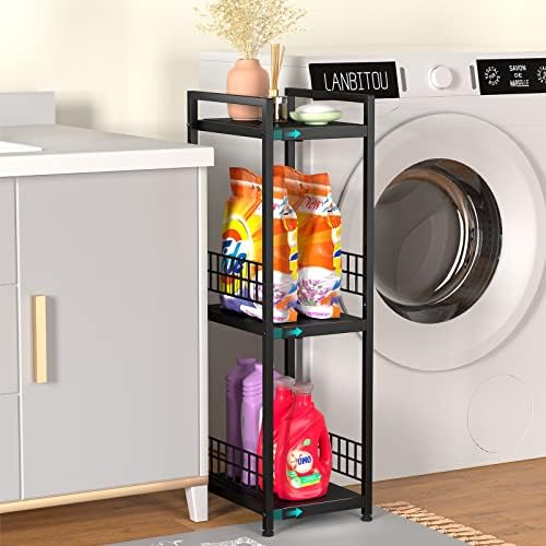 3-Tier Expandable Metal Shelves for Bathroom Kitchen and Laundry Organization