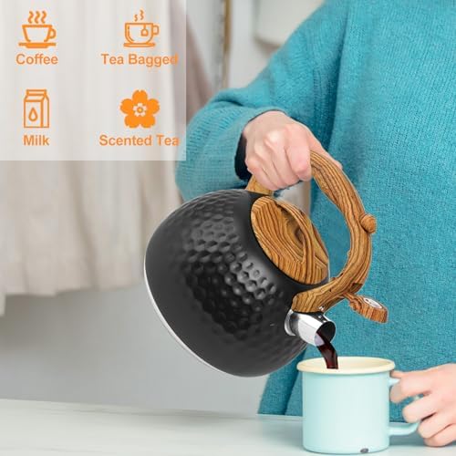Stainless Steel 3 Qt Whistling Kettle with Ergonomic Handle