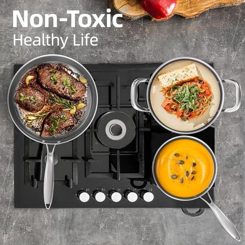 3 Quart Stainless Steel Saucepan with Ceramic Lid