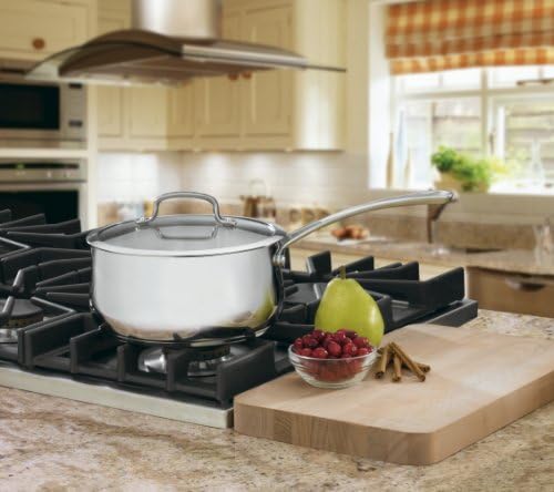 Cuisinart 4193-20 Contour Stainless 3-Quart Saucepan with Glass Cover Silver