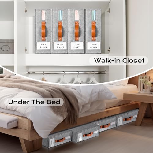 Perfect Bed Sheet Organizer with Clear Storage