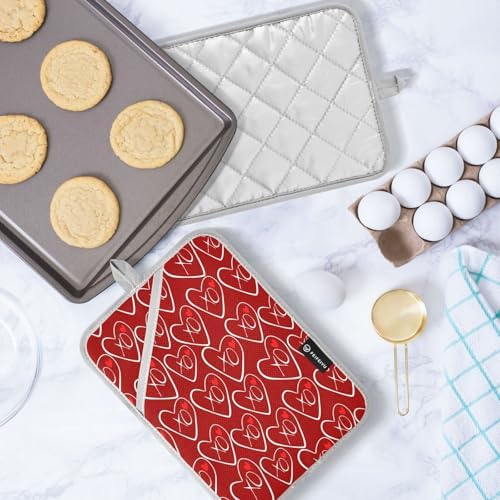 Kcldeci Hearts and XOXO Heat-Resistant 2-Pack