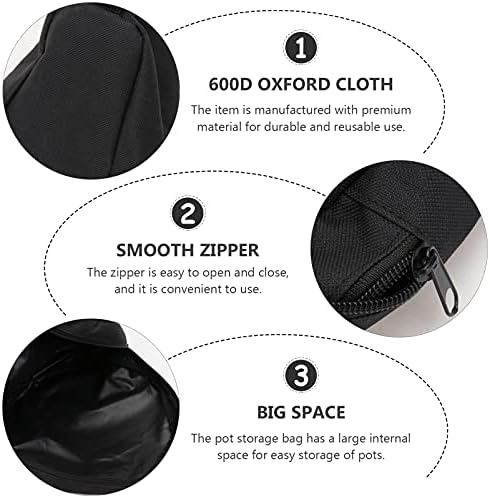 Hemoton Cast Iron Skillet Bag - Heavy Duty Outdoor Storage Bag
