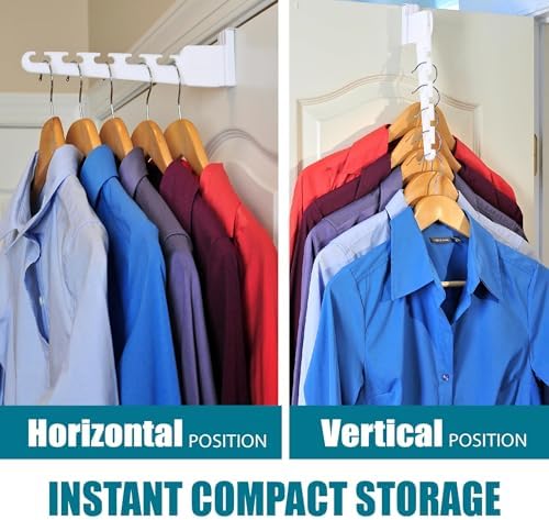 Freestanding over-the-door hanger organizer with 3-pack