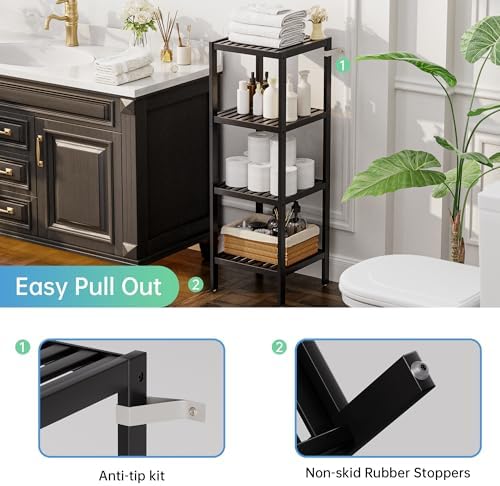 SMIBUY Bamboo Storage Shelf