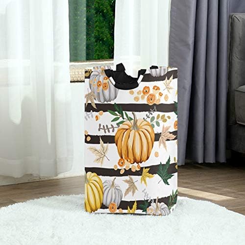 Susiyu Fall Autumn Orange Pumpkins Laundry Basket