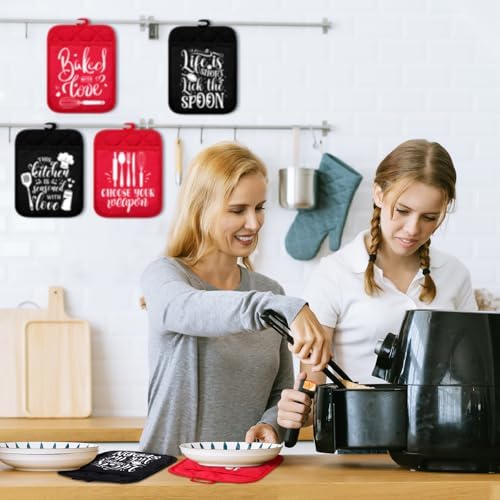 12 Pcs Funny Kitchen Pot Holders with Pocket for Baking and Beyond