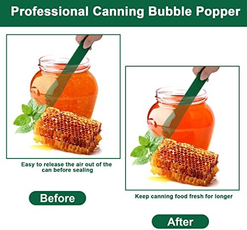 4-Piece Canning Kit with Magnetic Lid Lifter Bubble Popper RedGreen
