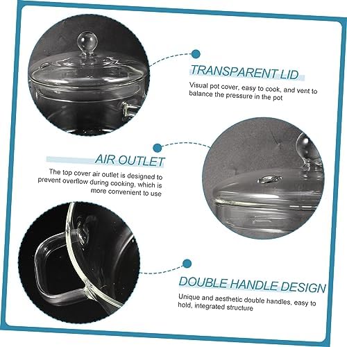 High Borosilicate Glass Soup Pot with Lid