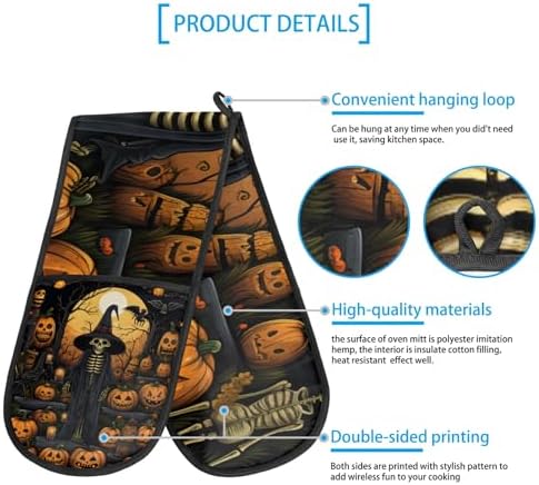 Halloween Trick or Treat Heat-Resistant Oven Mitts