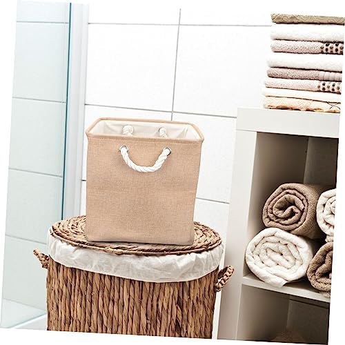 PRETYZOOM Modern Minimalist Linen Foldable Dirty Clothes Container