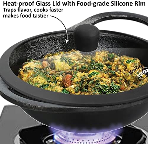 HAWKINS Futura 2L Cast Iron Kadhi Nonstick for Perfect Cooks