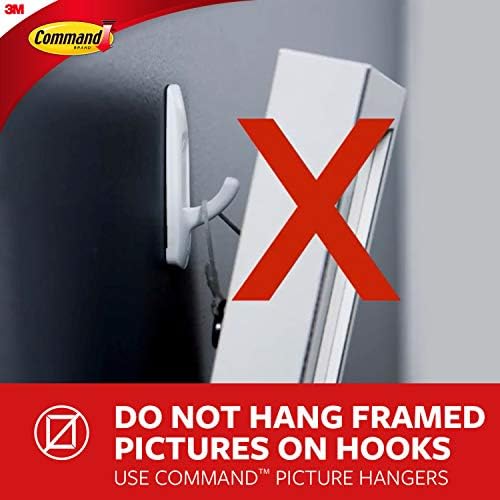 Command Large Brushed Nickel Double Hooks or Your Name HangingWallHolderWithAdhesiveStrips HoldsUpTo4Pounds