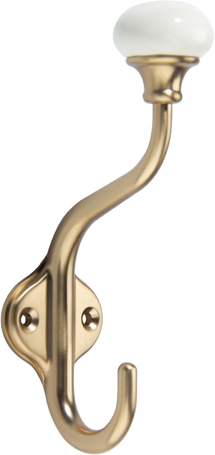 TUNNY 5-Pack Champagne Bronze Coat Hooks