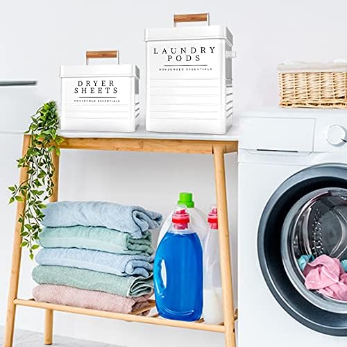 KOANEssentials Farmhouse Laundry Pods Dryer Sheets Container Set