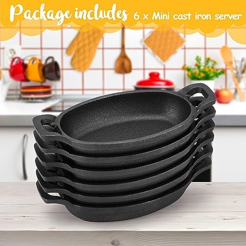 Compact 6-Piece Mini Cast Iron Skillet Set