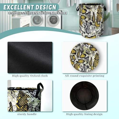 Retro Animal Snake Laundry Hamper