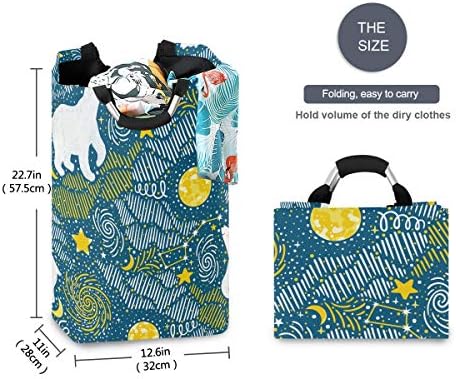 MOYYO Heavy Duty Polar Bear Foldable Laundry Basket