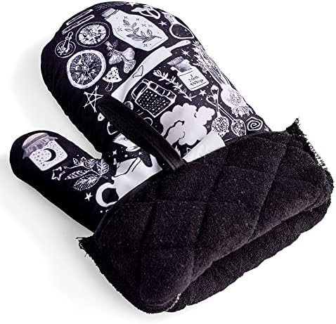 Halloween Oven Mitt Set Witchy Decor Triple Insulated Waterproof Safe
