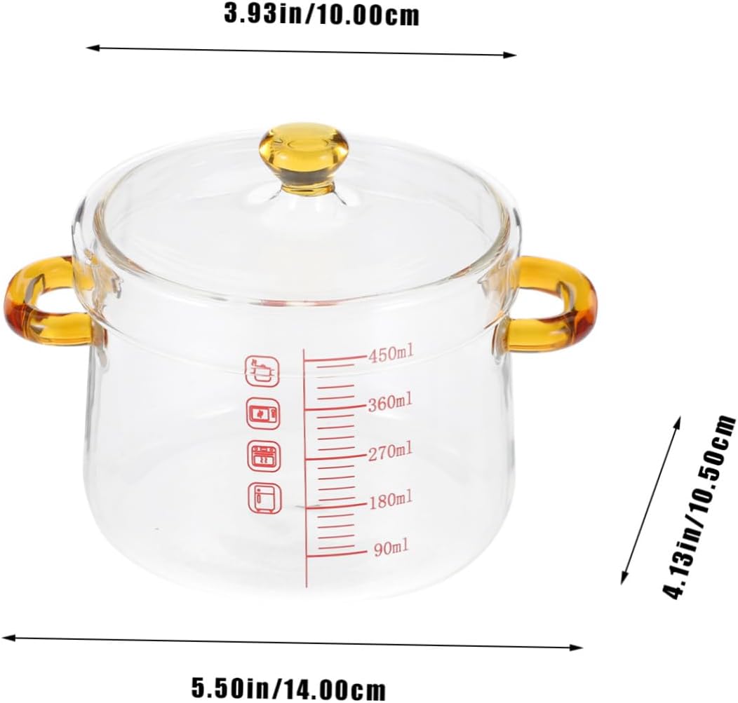 Luxshiny Glass Pot Multi-Functionalessential with Stability