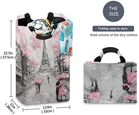 ALAZA Paris Eiffel Tower Laundry Hamper Basket