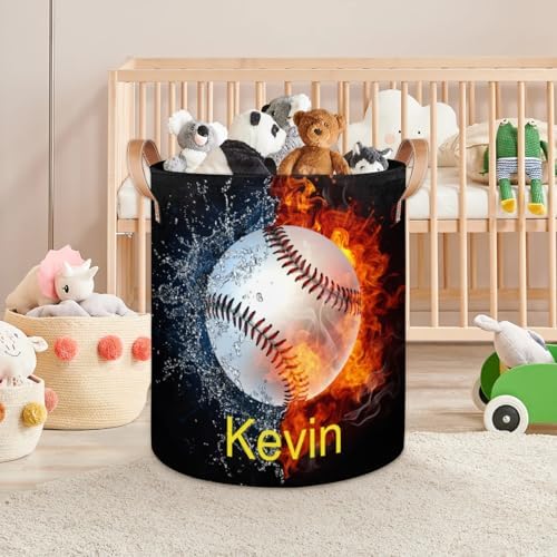 Personalized Kids Laundry Hamper with Handles for Bed Bath