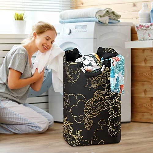 MOYYO Golden Dragon Collapsible Laundry Basket