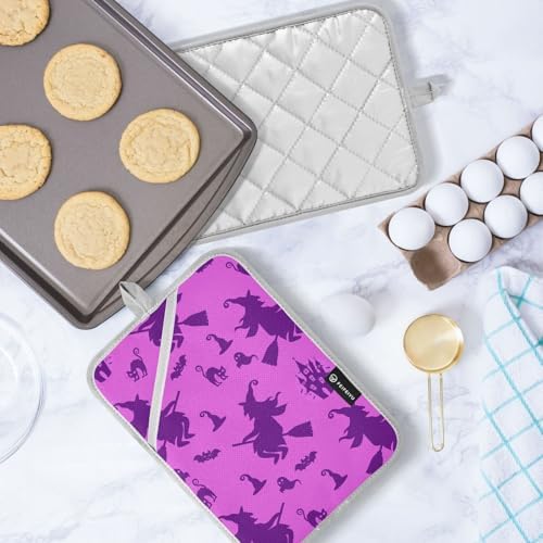Heat-Resistant Halloween Witch Hat Potholders Set for Baking