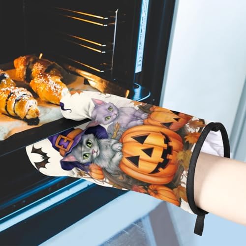 Sweet Halloween pumpkin oven mitts