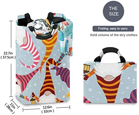 Susiyo Foldable Laundry Basket with Handles and Unique Pattern Design