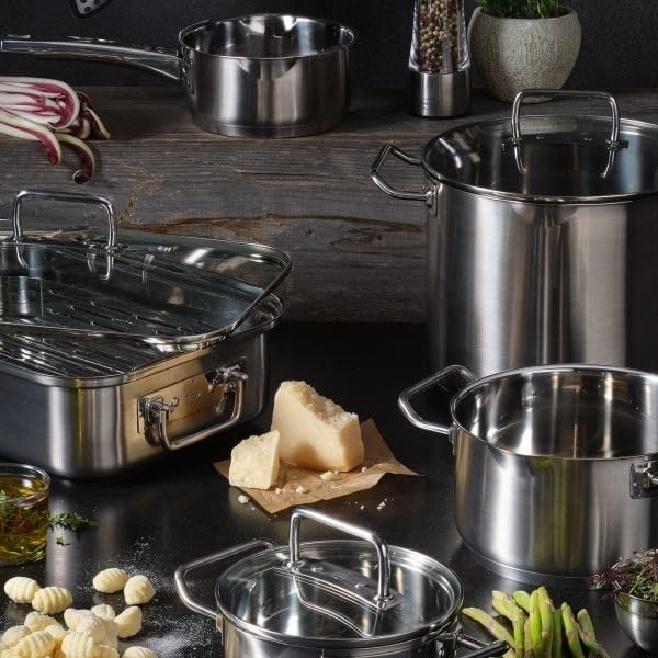 Rsle Expertiso 63 in Stainless Steel Saucepan with Glass Lid