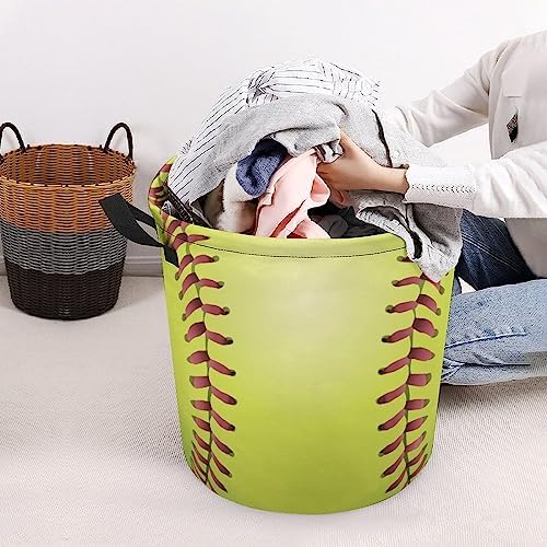 MEIKKOQuick-Access Yellow Waterproof Laundry Basket for Colleges Families