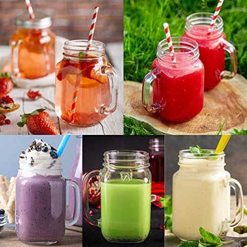 Keketin 16 oz Glass Mason Jars with Lids 9 Pack