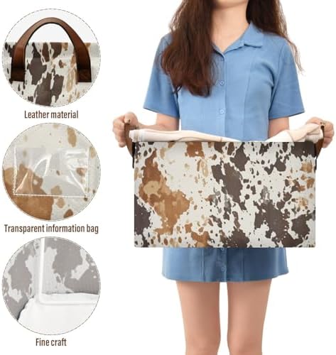 yetetasbin cow print storage basket