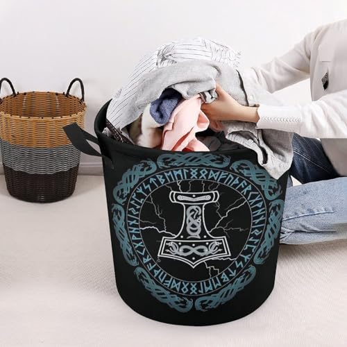 Viking inspo Norse Mythology Magic Rune Laundry Hamper
