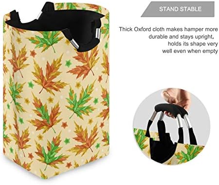 FOLDABLE AUTUMN LEAVES Laundry Basket Collapsible Hamper Family-Friendly Organizer