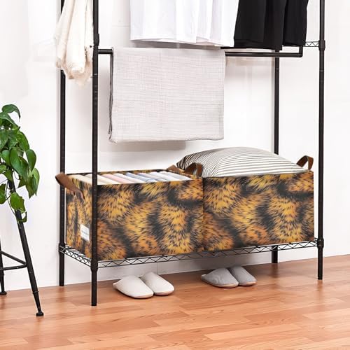 Leopard Print Storage Basket 1 Pack