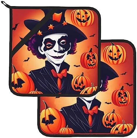 Happy Halloween 2-Piece Heat-Resistant Pot Holder Set Non-Slip Kitchen Pric