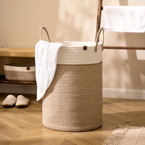 LA JOLIE MUSE 72L Durable Cotton Laundry Basket