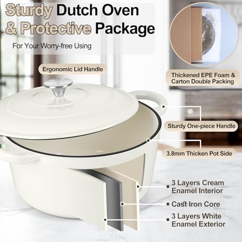 PP CHEF 7QT Enamel Dutch Oven with Lid