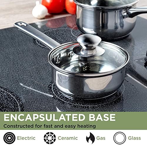 Ecolution 1-Quart Stainless Steel Saucepan Premium Cooking Excellence