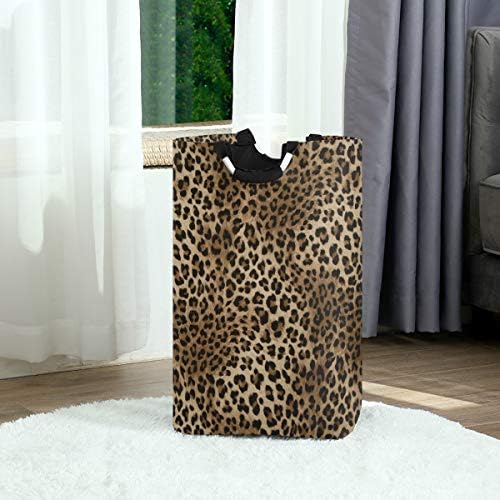 Kcldeci Leopard Print Laundry Hamper