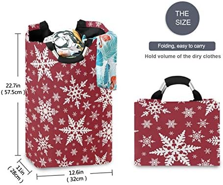 Susiyo Christmas Snowflakes Collapsible Laundry Basket