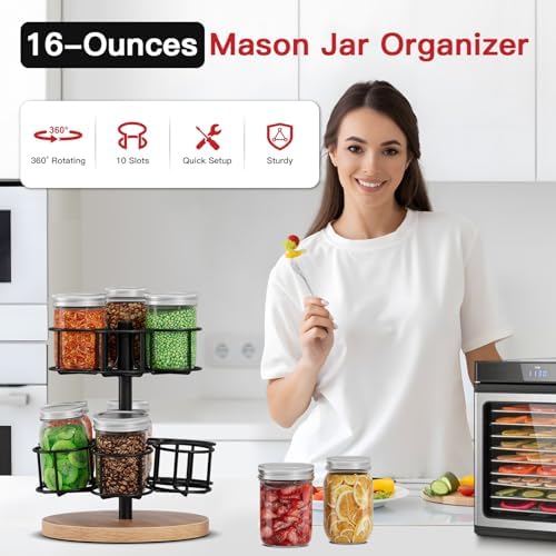 AF Onto 2-Tier Rotating Mason Jar Rack