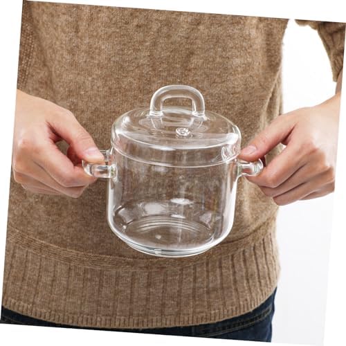bidsell700ml glass saucepan with lid high-quality- for pasta and other dishes