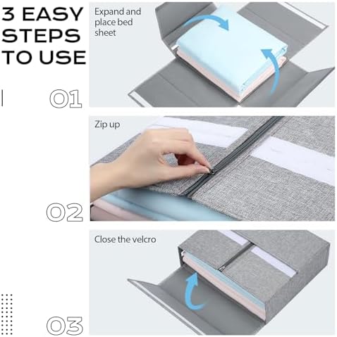 Perfect Bed Sheet Organizer with Clear Storage