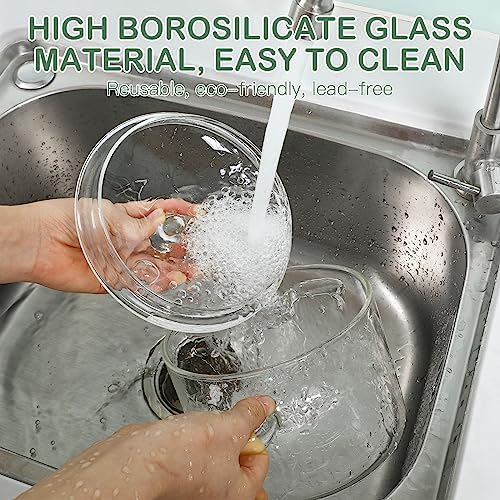 EROGO Essential Glass Saucepan with Lid 1900ml Heat-Resistant