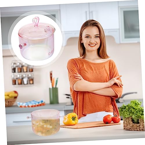 Ergonomic Design Glass Cooking Pot Fast Heat Conduction