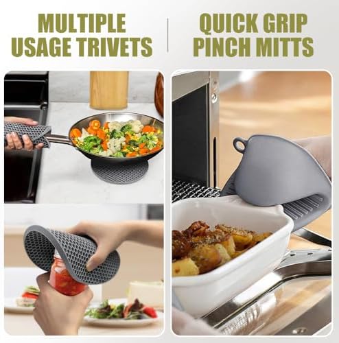 RoRecay Oven Mitt Potholder Set for Baking