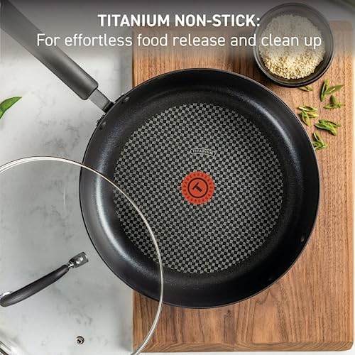 T-fal Ultimate Hard Anodized Nonstick Fry Pan With Lid 12 Inch